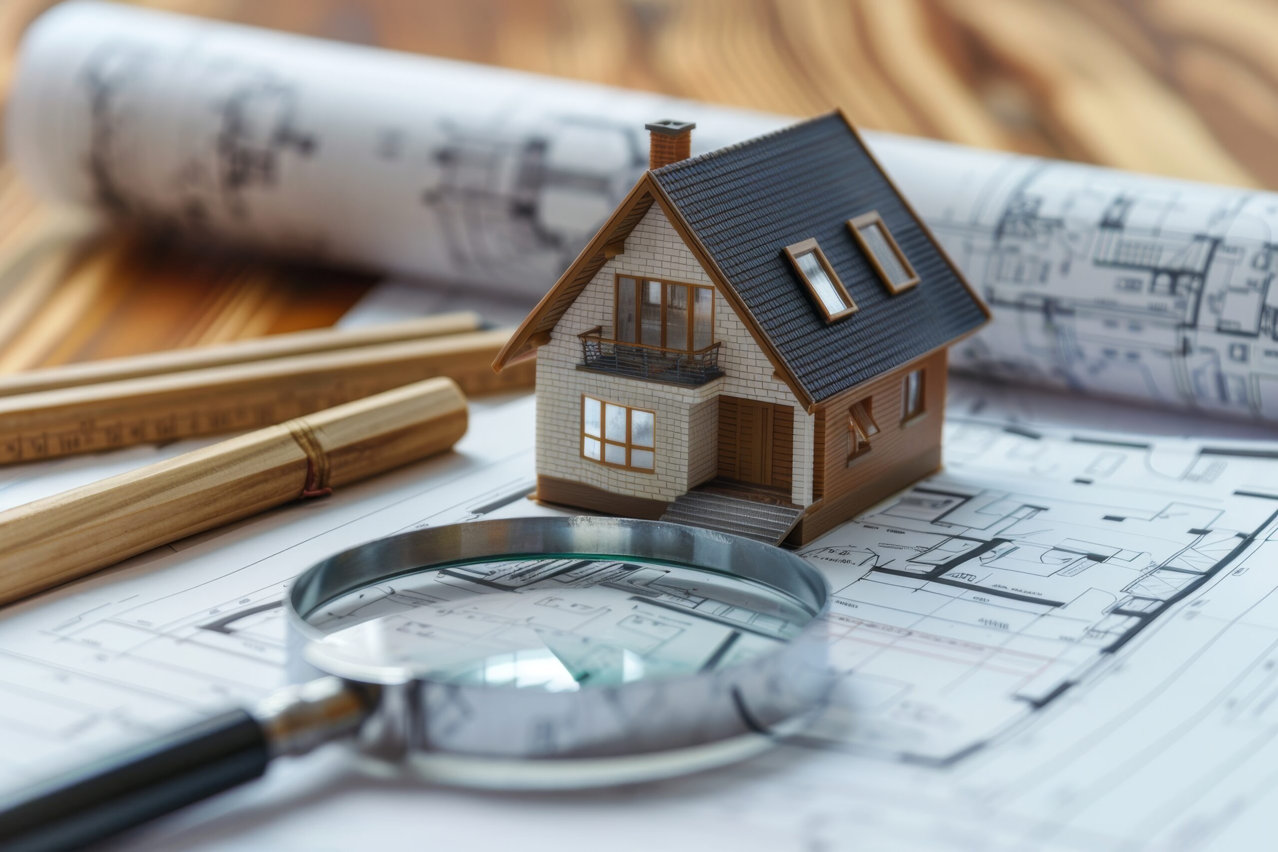 architect-s-desk-blueprint-with-magnifying-glass-revealing-house-model-design-planning